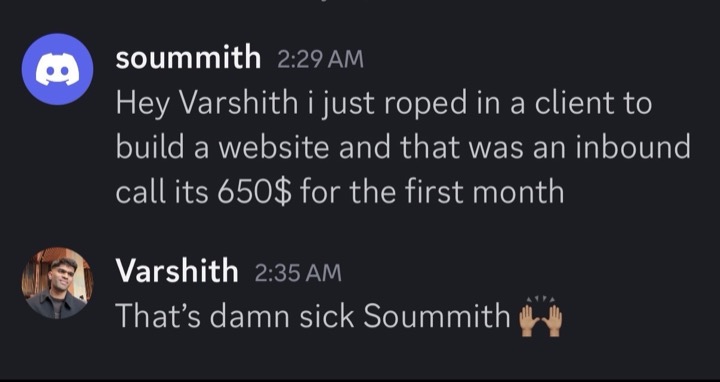 Soummith win